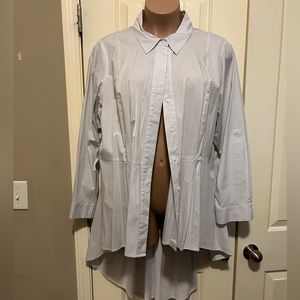 White high low blouse